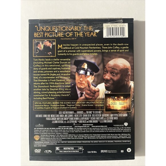 The Green Mile (DVD, 2000) - Picture 2 of 2
